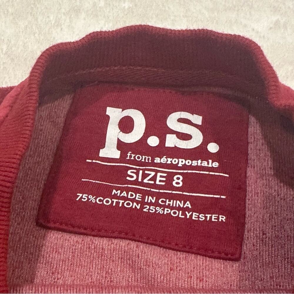 Girls Velour Sweatshirt sz 8 Red Girl's Sweatshirt - Picture 5 of 5